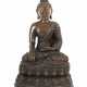 Gautama Buddha wohl China, 19./20. Jh., Bronze patiniert, fe… - photo 1