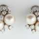 Paar Ohrclips mit Perlen & Diamanten Juwelier Leicht, 1970er… - фото 1