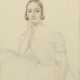 Maler des 19. Jh. ''Mädchen im weißen Kleid'', Halbportrait… - Foto 1