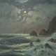 Maler des 20. Jh. ''Vollmond über Felsenküste'', nächtliche… - Foto 1