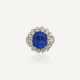 BOUCHERON (MONTURE) BAGUE SAPHIR DE 10.256 CARATS ET DIAMANTS - Foto 1