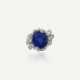 MONTURE VAN CLEEF & ARPELS BAGUE SAPHIR DE 8.47 CARATS ET DIAMANTS - Foto 1