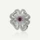 BROCHE RUBIS DE 1.91 CARAT ET DIAMANTS - фото 1