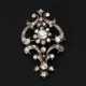 Ornamentbrosche mit Altschliff-Brillanten und Diamanten Ende 19. Jahrhundert - Foto 1