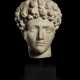 A ROMAN MARBLE PORTRAIT HEAD OF A YOUTH - фото 1