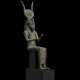 AN EGYPTIAN BRONZE SEATED ISIS - photo 1