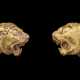 TWO ACHAEMENID GOLD LION HEAD ATTACHMENTS - photo 1