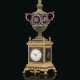 A GEORGE III ORMOLU, ENAMEL AND PASTE-SET QUARTER-STRIKING TABLE CLOCK FOR THE CHINESE MARKET - Foto 1