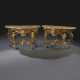 A PAIR OF ITALIAN GILTWOOD CONSOLE TABLES - фото 1