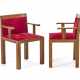 Pair of armchair model "Teatro". Produced by Molteni, Italy, 1960s. Wooden frame and red velvet upholstery. (56x77x46 cm.) (slight defects) | | Literature | G. Gramigna, Repertorio del design italiano 1950-2000 per l'arredamento domestico, Allemand - photo 1