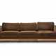 Sofa model "920". Produced by Cassina, Meda, 1966. Wooden paneled sides and brown velvet cushions. (244.5x52x75 cm.) (slight defects) | | Provenance | Private collection, Italy - Foto 1