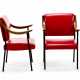 Pair of armchairs. Italy, 1963. Painted steel, wood and red vinyl leather upholstery. (58x83.5x48.5 cm.) (slight defects) - Foto 1