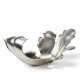 Leaf-shaped centrepiece. Italy, 1930s/1940s. Silver, title 800. Unreadable mark. (cm 45x20x29; g 1250) - photo 1