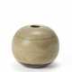 Spherical container with lid. Manufacture of Ceramica Arcore,, 1970s/1980s. Terracotta enamelled in beige and brown. Marked "CA" under the base. (h 13 cm.; d 16 cm.) - photo 1