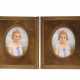 FUCHS, M.: Pendants Porträt-Miniaturen von Zwillingskindern. - фото 1