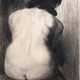 "Weiblicher Rückenakt", Radierung, 8/100, bez. "Ludwig Schaefer" u.r., Knickspuren an den Rändern, 64x42 cm, ungerahmt - Foto 1