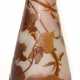 Gallé-Vase, Jugendstil, um 1900, signiert, opakes Glas mit dunkelrotem Überfang und rosa Farbeinschmelzungen, umlaufender hochgeätzter Floraldekor, im unteren Bereich hochgeätzte Signatur "Gallé", H. 20 cm… - photo 1
