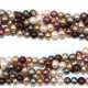 5-reihige SW-Perlenkette, multicolor, Durchmesser der Perlen ca. 5-6 mm, Magnetverschluss 925er Silber, vergoldet und poliert, Länge ca. 43 cm - Foto 1