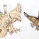 2 diverse Anhänger in Form eines Adlers, 925er Silber, 4x4,5 cm und 3x4 cm - photo 1