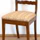 Biedermeier-Stuhl, Eiche, verstrebte Lehne, neu gepolstert und mit gestreiftem Stoff bezogen, 84x44x48 cm - фото 1