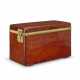 A MAHOGANY RUNNING-BOARD TRUNK FOR AUTOMOBILE TOOLS WITH BRASS HARDWARE - photo 1