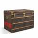 A DAMIER CANVAS LADY'S HIGH 100 TRUNK WITH BRASS HARDWARE - фото 1