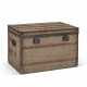 A GRIS TRIANON COATED CANVAS TRUNK WITH BLACK LACQUERED IRON HARDWARE - фото 1