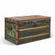 A GREEN VUITTONITE CANVAS COURRIER 90 TRUNK WITH BLACK LACQUERED IRON HARDWARE - photo 1