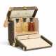 A SPECIAL ORDER MONOGRAM CANVAS PERFUME TRUNK WITH BRASS HARDWARE - фото 1