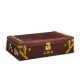 A RED VUITTONITE CANVAS STACKABLE CAR TRUNK WITH BRASS HARDWARE - photo 1