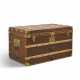 A MONOGRAM CANVAS COURRIER 80 TRUNK WITH BRASS HARDWARE - фото 1