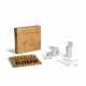 A GROUP OF THREE TRAVEL GAMES: A WOODEN CHESS BOARD GAME, A RESIN DICES AND DOMINOS GAME - photo 1