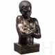 Massive Bronze eines Sklaven mit Handfessel, Frankreich(?), 19. Jhdt. - Foto 1