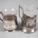 Zwei russische Teeglashalter Silber - photo 1
