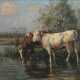 Johann Daniel Holz, Kühe am Wasser - Foto 1
