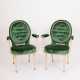  ''Paar Medaillon-Armlehnstühle im Stil von André Arbus'' - photo 1