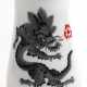 Meissen-Vase, Mingdrache in Schwarz mit Goldrand, 1. Wahl, H. 10,7 cm - Foto 1