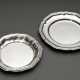 2 Diverse runde Untersetzer mit Chippendale Rand, Silber 830, 239g, Ø 15/18cm, Gebrauchsspuren - фото 1