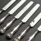 6 Biedermeier Buttermesser in Original Kasten, Silber 12 Lot, L. 19,2cm - фото 1