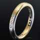 Platin und Gelbgold 750 Ring mit 16 Brillanten (zus. ca. 0.23ct/R/IF), Handarbeit, 6,6g, Gr. 55, Schmuckpass - Foto 1