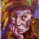 Fetting, Rainer (*1949) "Selbst als Rembrandt II" 1998, Farblithographie, 79/80, u. sign./dat./num., BM 76,2x56,6cm - Foto 1