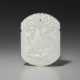 A WHITE JADE PENDANT PLAQUE - Foto 1