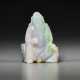 A PALE LAVENDER AND GREEN JADEITE FIGURE OF SHOULAO - photo 1