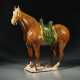 A LARGE SANCAI-GLAZED POTTERY FIGURE OF A HORSE - фото 1