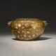 A GOLD-SPLASHED BRONZE OVOID CENSER - Foto 1