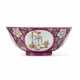 A FAMILLE ROSE RUBY-GROUND SGRAFFIATO `MEDALLION` BOWL - photo 1