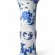 A BLUE AND WHITE `PHOENIX TAIL` VASE - photo 1