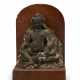 A BLACK STONE FIGURE OF JAMBHALA - фото 1