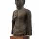 A GREY SANDSTONE BUST OF BUDDHA SHAKYAMUNI - фото 1