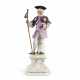 A MEISSEN PORCELAIN FIGURE OF A PILGRIM ON A PEDESTAL - Foto 1